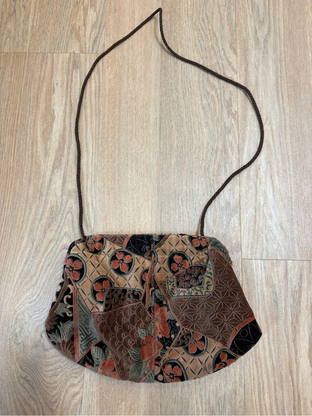 Vintage Floral Patchwork Shoulder Bag